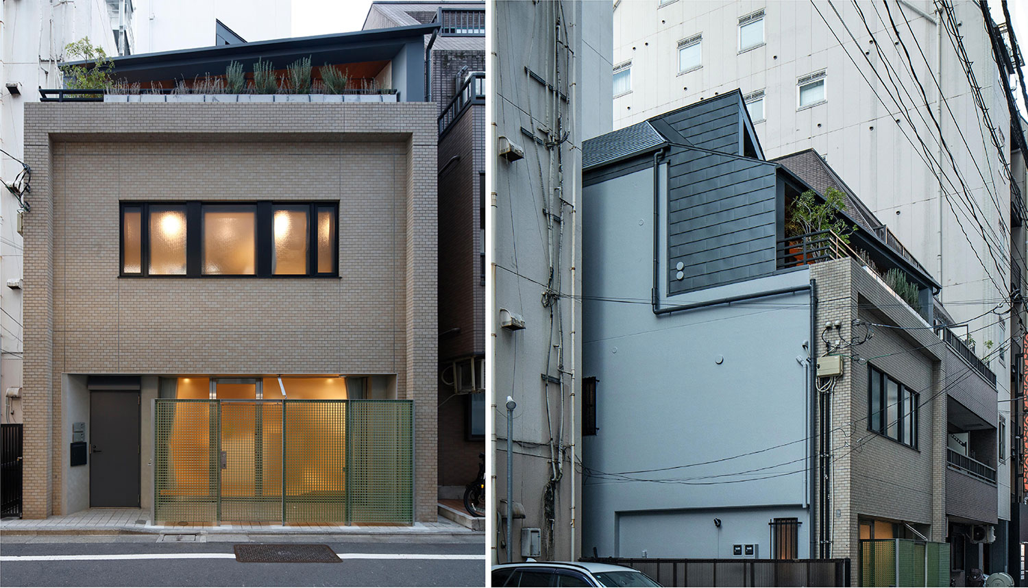 小屋を被るビル